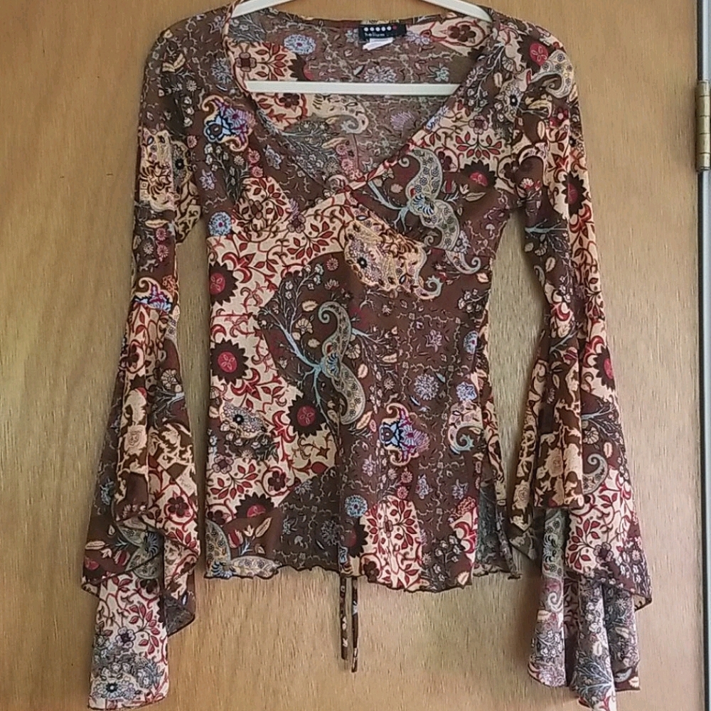 70s Esque Long  Sleeved Blouse